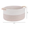 Unique Bargains Woven Handles Shelf Closet Storage Basket - 2 of 4