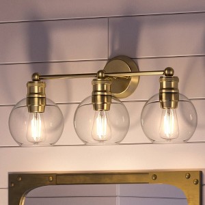 Urban Ambiance Luxury Vintage Bath Light 10.875''H x 24.5''W,  Olde Brass Finish,  Belfast Collection, UHP4172 - 1 of 4