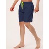 Lars Amadeus Men's Solid Color Drawstring Lightweight Swimwear Beach Board Shorts 2 Packs - 2 of 4