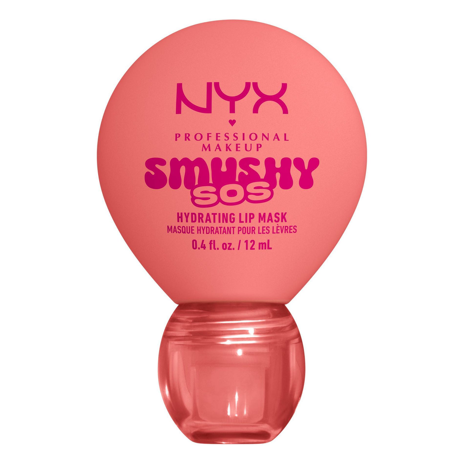 NYX Professional Makeup Smushy SOS Hydrating Lip Mask, Tinted Lip Balm with Hyaluronic Acid - Peachy Pamper - 0.4 fl oz