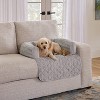 Sure Fit 46"x32" Pet Fido Fur Three Sided Bolster Pet Bed Couch Protector Large Light Gray: Indoor Microfiber Sofa Slipcover - 2 of 4