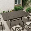 Mondawe 72 in. L x 42 in. W Cast Aluminum Rectangular Outdoor Dining Table with Umbrella Hole - 3 of 4