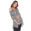 Maternity Leopard Cold Shoulder Tunic Top - 2 of 4