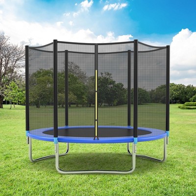 Costway 8ft Combo Bounce Jump Trampoline W/safety Enclosure Net&spring ...