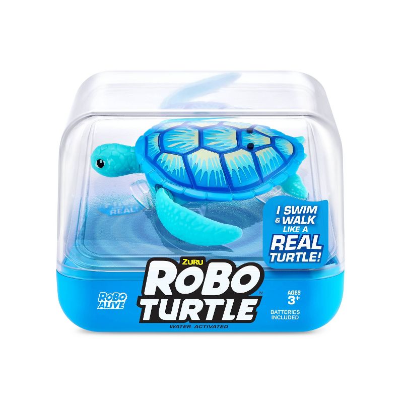 Robo Turtle Robotic Swimming Turtle Pet Toy - Blue by ZURU, 1 of 9
