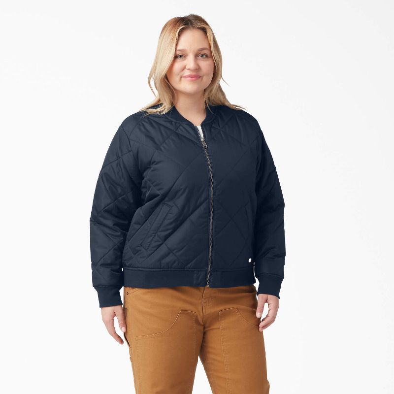 Dickies Women's Plus Quilted Bomber Jacket, 1 of 4