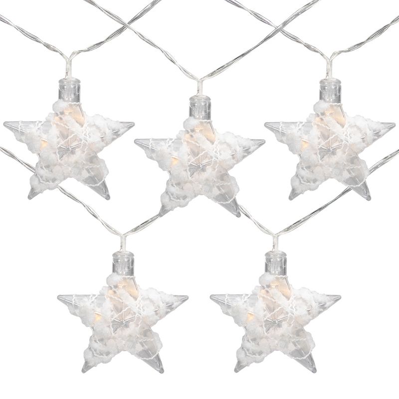 Northlight 10 B/O LED Warm White Clear Star and Yarn Christmas Lights - 4.5' Clear Wire, 1 of 6