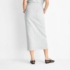 Women's Front Slit Fleece Midi Skirt - Future Collective Gray - 2 of 3