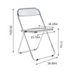 Vynxaria Premium PET - Made Red Transparent Folding Dining Chairs, Suitable for Dining, Living & Waiting Areas - 3 of 4