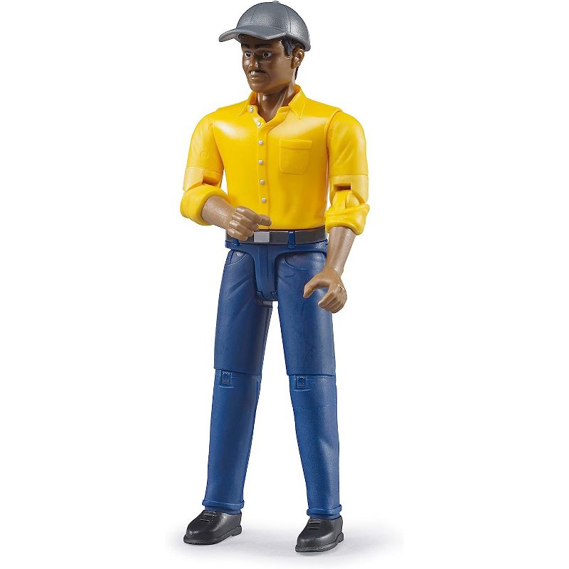 Bruder Construction Worker, Medium Skin (yellow shirt), 1 of 4