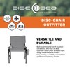 Disc-O-Bed Outfitter Disc-Chair with Zippered Mesh Compartments and Cup Holder for Outdoor Sports and Camping, Included Carry Bag, Grey - 2 of 4