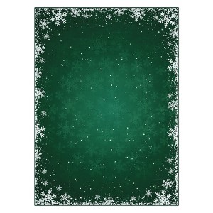 Washable Christmas Living Room Rugs, Home Decorative Snowflake Print Bedroom Rugs, Soft Non Slip Xmas Carpet for Kids Room - 1 of 4