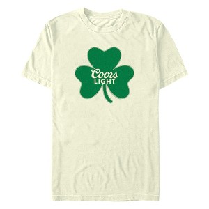 Men's Coors Brewing Company Shamrock Logo  T-Shirt - Beige - 3X Large - 1 of 4