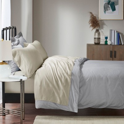 Elegant Fluffy Solid Cotton Sheet Set, All Season Bedding Set, Cozy Home Textile for Lux Bedroom Decor