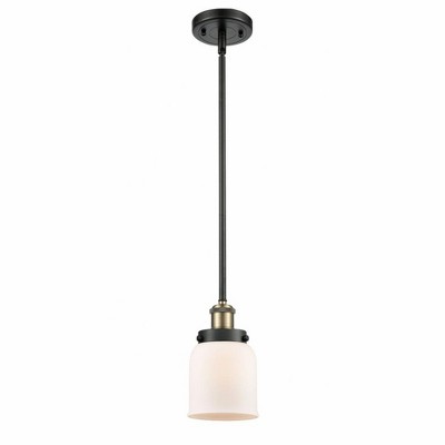 Bell - 1 Light Stem Hung Mini Pendant In Industrial Style-10 Inches Tall and 5 Inches Wide