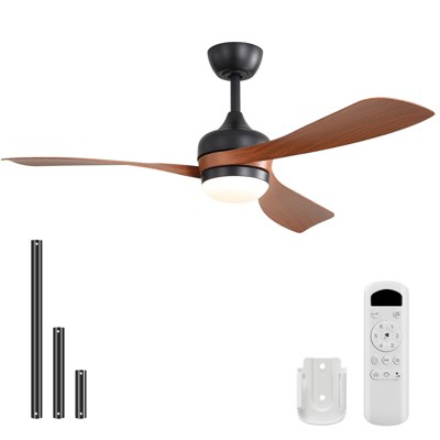 Sofucor Ceiling Fans with Lights and Remote Dimmable LED Quite Reversible DC Motor Modern Indoor Outdoor Ceiling Fan with light for Farmhouse Bedroom