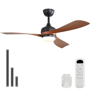Sofucor Ceiling Fans with Lights and Remote Dimmable LED Quite Reversible DC Motor Modern Indoor Outdoor Ceiling Fan with light for Farmhouse Bedroom - 1 of 4