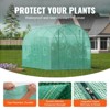 Walk-in Steel Tunnel Greenhouse 11.3 x 6.4 x 6.3 ft,PE Cover with Zipper Door & 6 Mesh Windows for Outdoor Gardening - 3 of 4