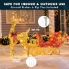 Joyfy 2 Packs Gold Reindeer and Sleigh Christmas Yard Light Decoration with 200 LEDs for Xmas Yard Garden Outdoor Decoration, Xmas Eve Night Décor - 4 of 4
