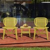 3 Piece Outdoor Patio Furniture Set, Conversation Bistro Set with Coffee Table & 2 Chair,Patio Table Chair Set for Balcony Backyard - 2 of 4