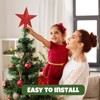 Aoibox 8 inch Red Star Christmas Tree Topper Glitter Shatterproof Plastic Decoration for 45 to 75 ft Trees Stable Base 1 Piece - 3 of 4