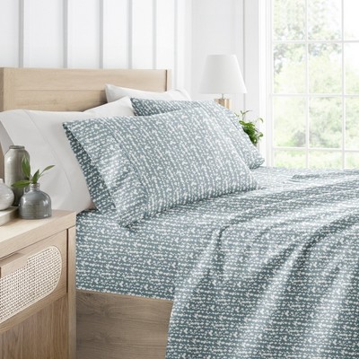 Ultra Soft Green Floral Pattern King Bedspread Cover Set