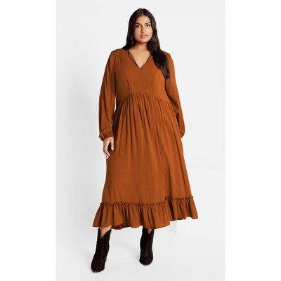 Women's Plus Size Alena Maxi Dress - masala | CITY CHIC