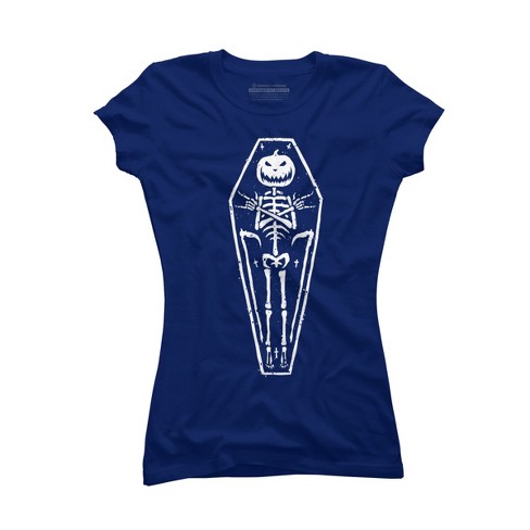 Junior's Design By Humans Skeleton Yoga By Huebucket T-shirt : Target