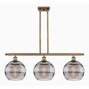 Rochester - 3 Light Stem Hung Island In Industrial Style-12.13 Inches Tall and 36.5 Inches Wide - 1 of 1