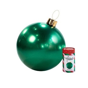 Holiball 18" Outdoor Decorative Sculpture Vintage Green - 1 of 1