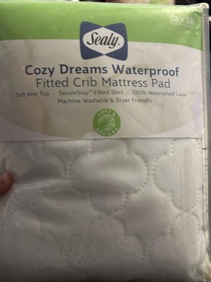 Sealy Stain Repel & Release Waterproof Fitted Crib & Toddler Mattress Pad :  Target