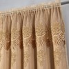 RT Designers Collection Dayton Emb Attached Valance Backing Blackout Window Curtains 50" x 84" Gold/Gold - 3 of 4