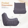 EROMMY Bean Bag Chair Togo Sofa, 28D Memory Foam, Easy Cleaning and Portable, Premium Faux Leather, Lightweight Floor Couch for Living Room, Bedroom - 2 of 4
