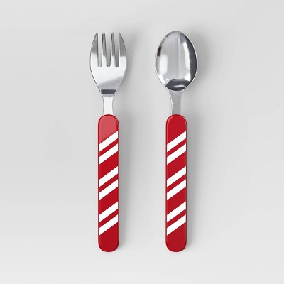 Image of 2pc Christmas Flatware Set Red - Wondershop™