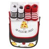 Hudson Baby Infant Boy Cotton Bib and Sock Set, Boy Pizza Taco, One Size - 2 of 4