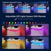 Nightstand With 2 Drawers, Bedside Tables With Adjustable LED Lights, Small Night Stands, Modern Side Table For Living Room Bedroom, Easy Assembly - 4 of 4