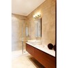 Soledad 3-Light Vanity Light - Minimalist Steel Design with Chic White Glass Shades - 3 of 4