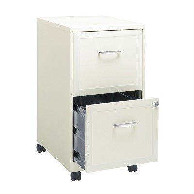 Metal File Cabinet with Two Drawers White - Brightroom™