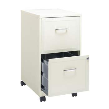 Space Solutions 18" Deep 2 Drawer Mobile Letter Width Vertical File Cabinet