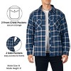 Alpine Swiss Mens Josh Fleece-Lined Flannel Jacket Heavyweight Snap-Front Plaid Shirt Shacket  Warm Soft Winter Outerwear - 3 of 4