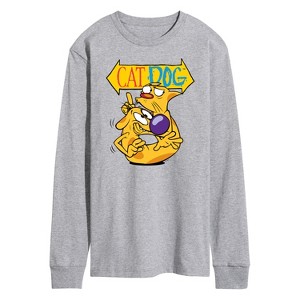 Men's - Cat Dog - Shh! CatDog Long Sleeve Graphic T-Shirt - 1 of 4