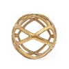 HomeRoots 7" Gold Aluminum Geo Orb Tabletop Sculpture - 4 of 4