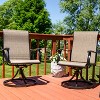 Sunnydaze Outdoor Classic Garden Patio Swivel Dining Chairs - Brown - 2pk - 4 of 4