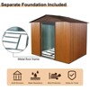 NicBex 10*8ft Outdoor Storage Shed Weatherproof Garden Shed with Sliding Door and Apex Roof for Garden, Lawn - 3 of 4