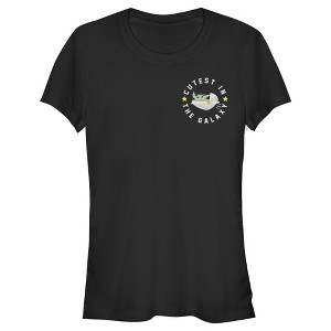 Juniors Womens Star Wars The Mandalorian The Child Cutest in the Galaxy Pocket T-Shirt - 1 of 3