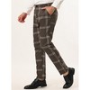 Lars Amadeus Men's Plaid Casual Slim Fit Flat Front Checked Printed Business Trousers - image 2 of 4