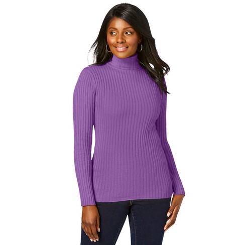 Plus size clearance ribbed turtleneck sweater