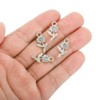 Unique Bargains Beautiful DIY Jewelry Making Rose Flower Pendants 100 Pcs - 4 of 4