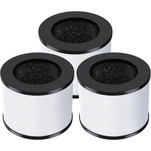 Nispira EPI153 True HEPA Activated Carbon 3-in-1 Replacement Filter Compatible with MOOKA & KOIOS EPI153 EP1153 EPI-153 EP1-153 Air Purifiers, 3 Packs - 1 of 4