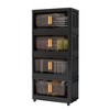 Dolonm 20" Side Wide Folding Storage Cabinet,5 Tiers,with Magnetic Door, Wheels - 3 of 4